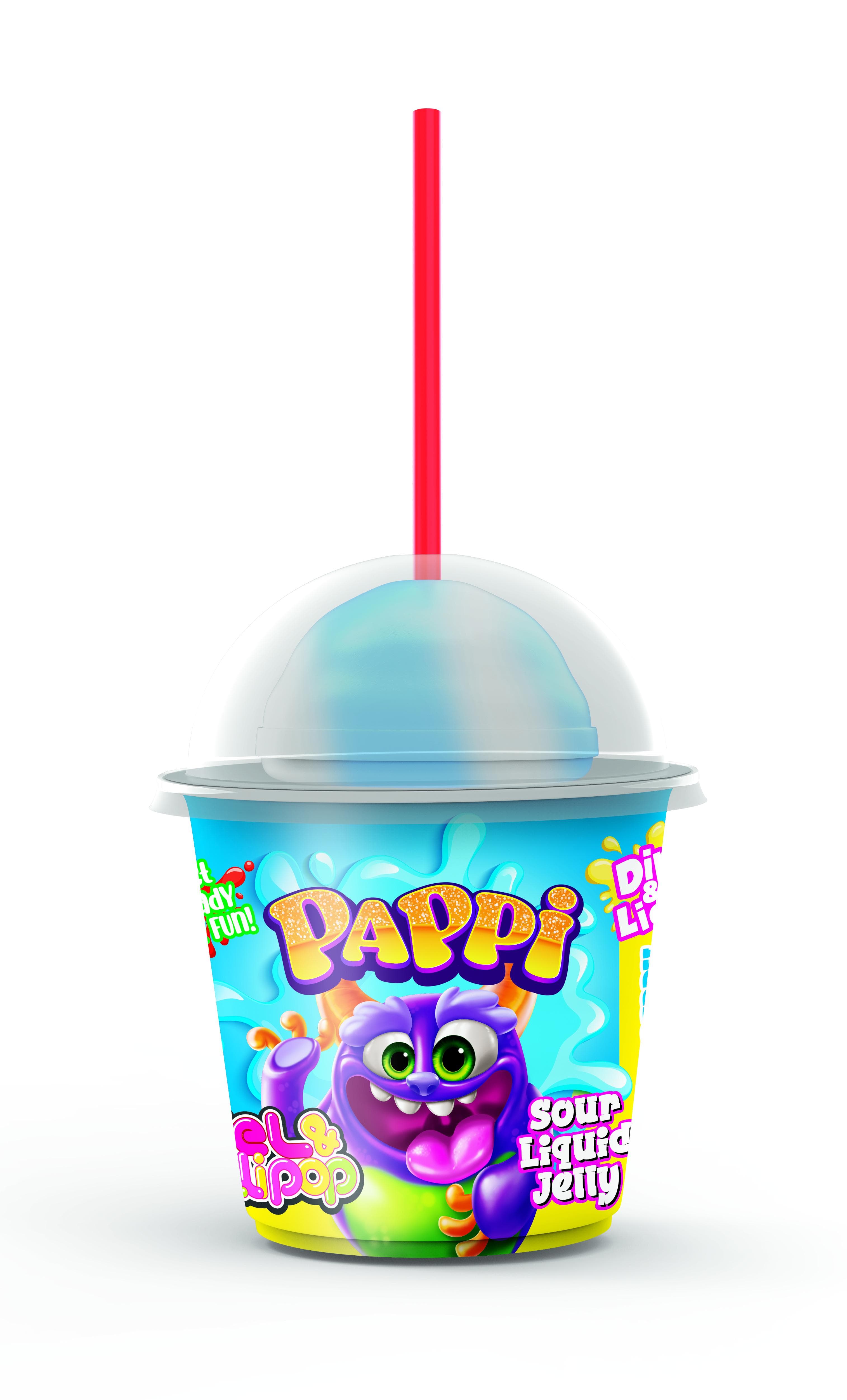 Seau de sucettes en gel Pappi
