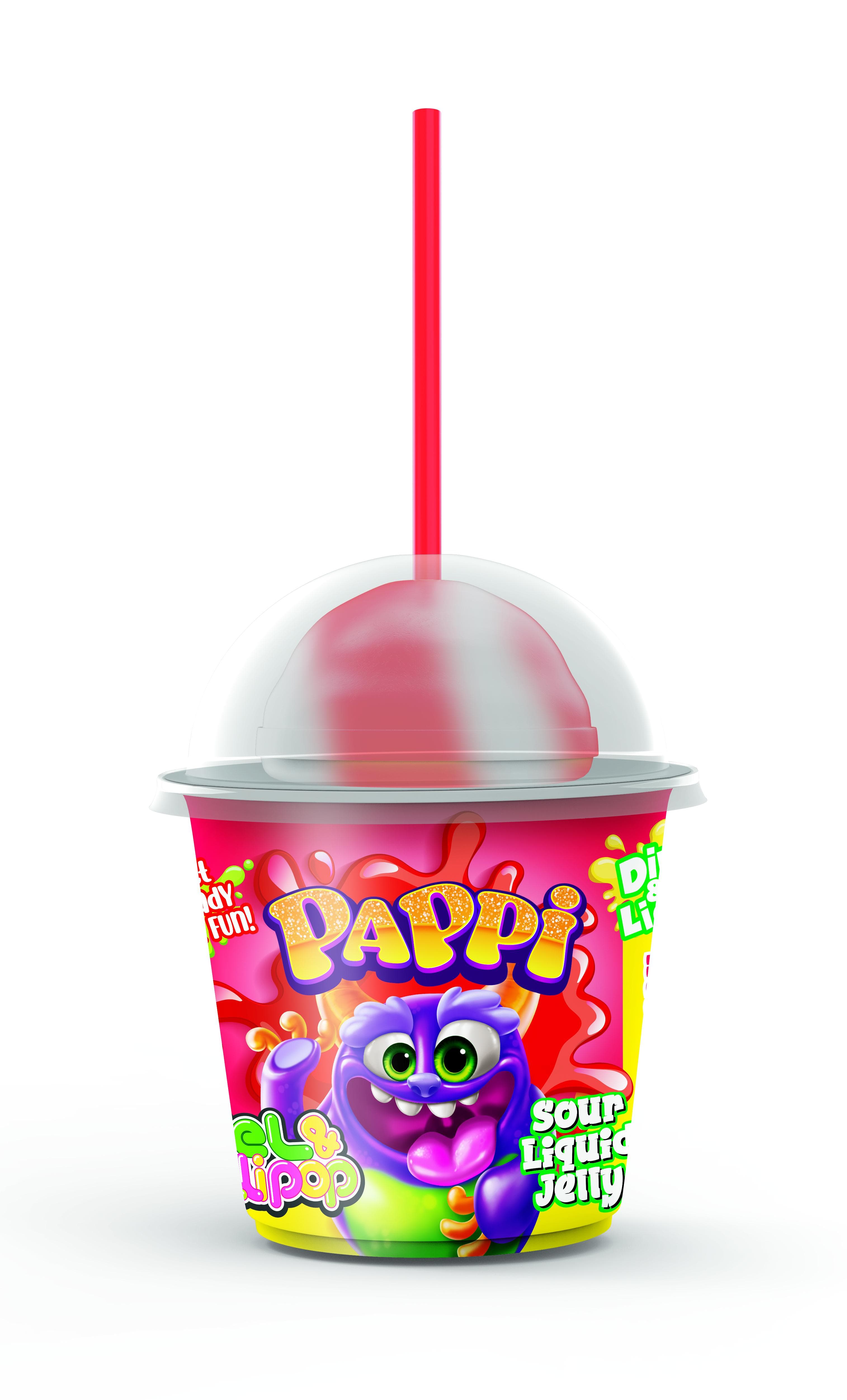 Pappi Gel Lollipop Seau rouge