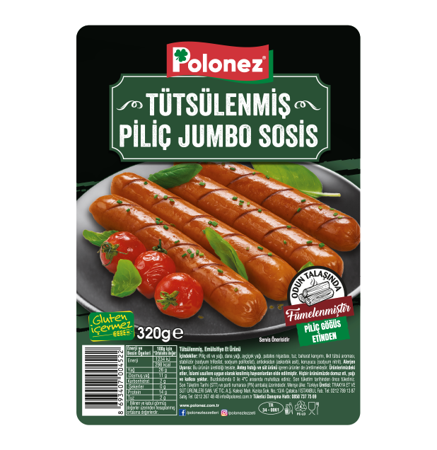 Polonez Tütsülenmiş Piliç Jumbo Sosis - 320 Gr.